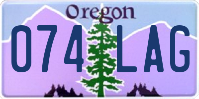 OR license plate 074LAG
