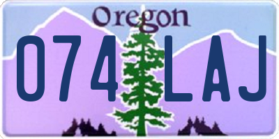 OR license plate 074LAJ
