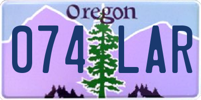 OR license plate 074LAR