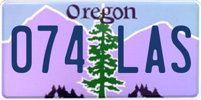 OR license plate 074LAS