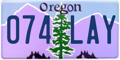 OR license plate 074LAY