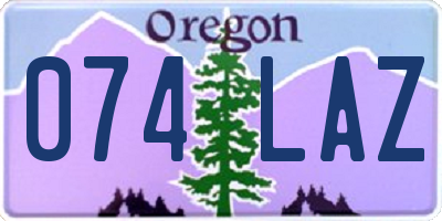 OR license plate 074LAZ
