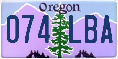 OR license plate 074LBA