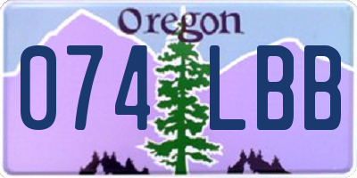 OR license plate 074LBB