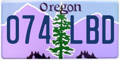 OR license plate 074LBD