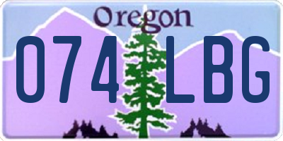 OR license plate 074LBG