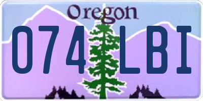 OR license plate 074LBI