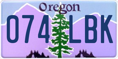 OR license plate 074LBK
