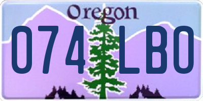 OR license plate 074LBO