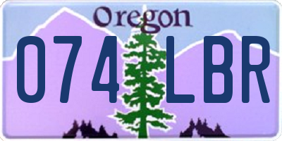 OR license plate 074LBR