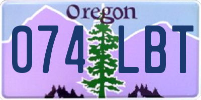 OR license plate 074LBT