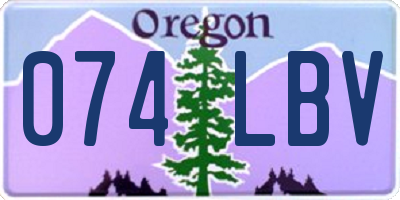 OR license plate 074LBV