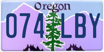 OR license plate 074LBY