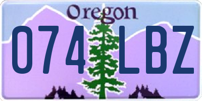 OR license plate 074LBZ