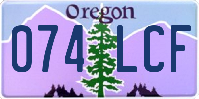 OR license plate 074LCF