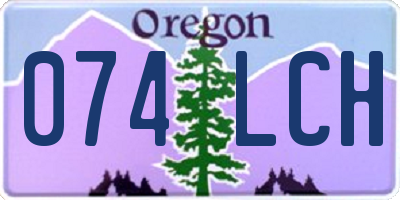OR license plate 074LCH
