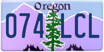OR license plate 074LCL