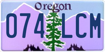 OR license plate 074LCM