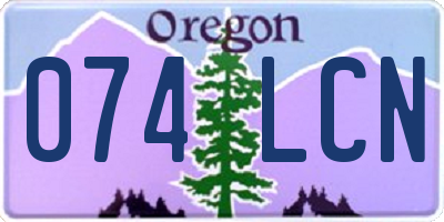 OR license plate 074LCN