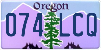 OR license plate 074LCQ