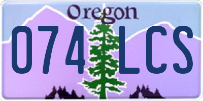 OR license plate 074LCS