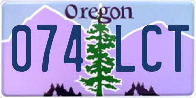 OR license plate 074LCT