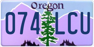 OR license plate 074LCU