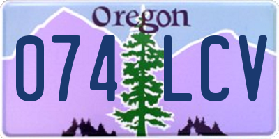 OR license plate 074LCV