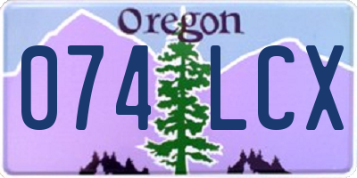 OR license plate 074LCX