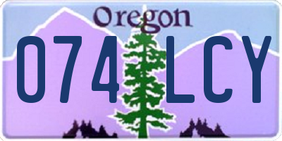 OR license plate 074LCY