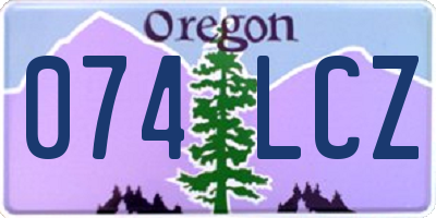 OR license plate 074LCZ