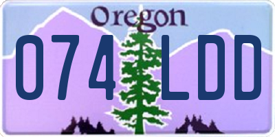 OR license plate 074LDD