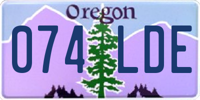 OR license plate 074LDE