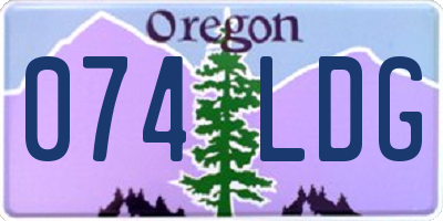 OR license plate 074LDG