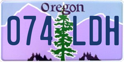 OR license plate 074LDH
