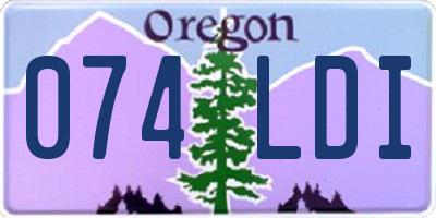 OR license plate 074LDI