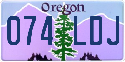 OR license plate 074LDJ