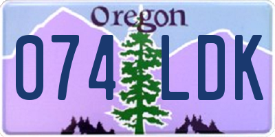 OR license plate 074LDK