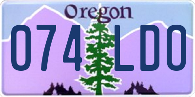 OR license plate 074LDO