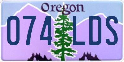OR license plate 074LDS