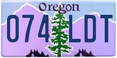 OR license plate 074LDT