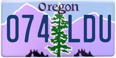 OR license plate 074LDU