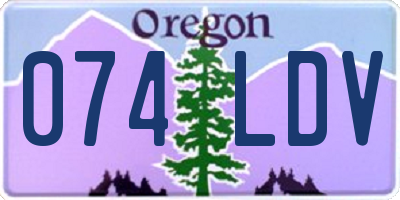 OR license plate 074LDV