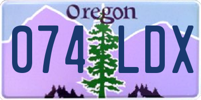 OR license plate 074LDX