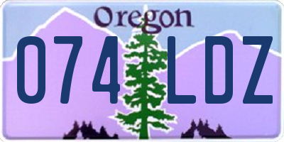 OR license plate 074LDZ