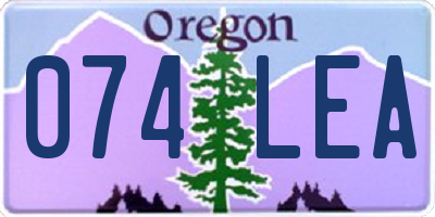 OR license plate 074LEA