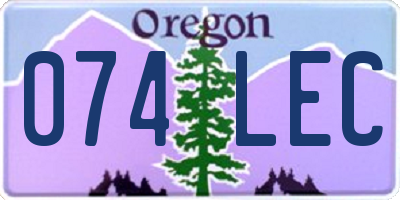 OR license plate 074LEC