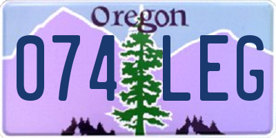 OR license plate 074LEG
