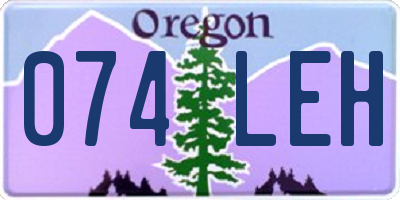OR license plate 074LEH