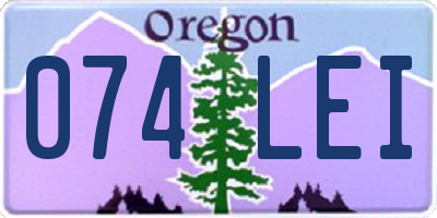 OR license plate 074LEI